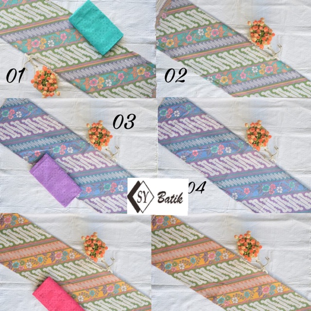 Kain batik set kain batik katun kain batik warna cerah kain batik meteran batik pekalongan