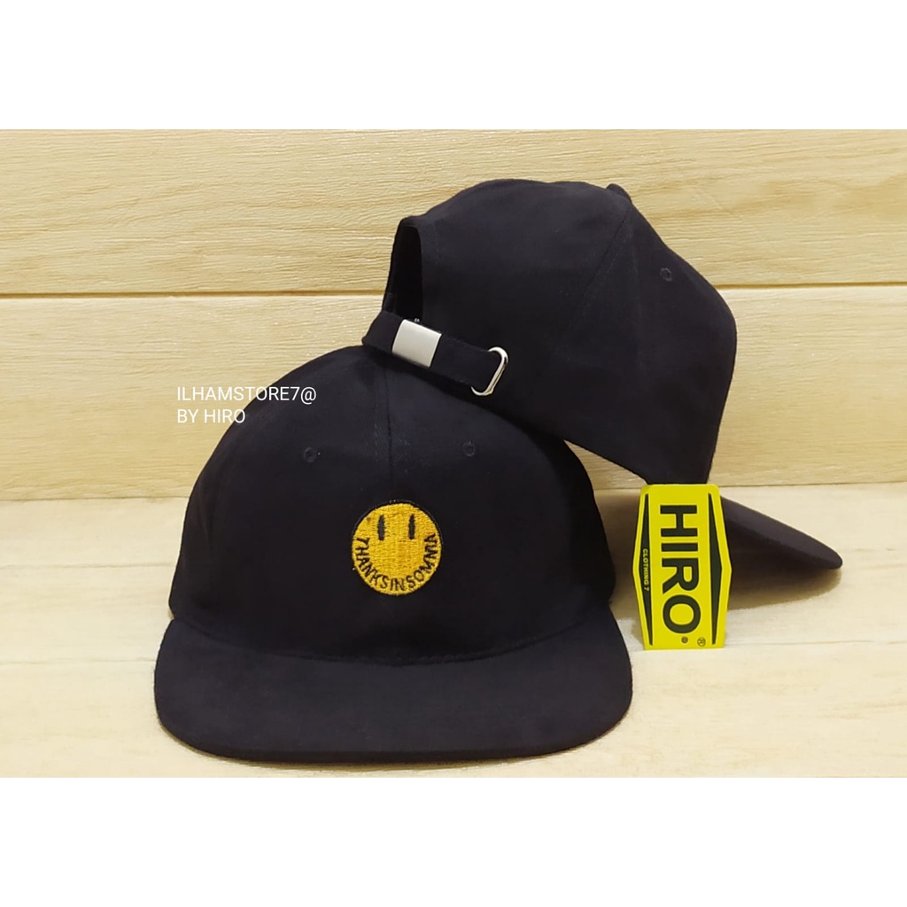 [COD]Topi Snapback Bordir Emogi Enam Panel New Model/Topi Distro Pria/Topi Keren