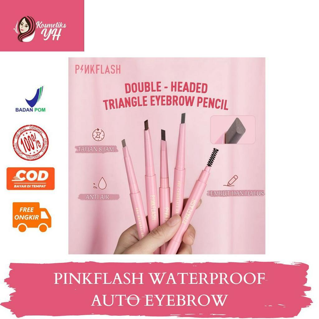 PINKFLASH EYEBROW WATERPROOF AUTO EYEBROW PINKFLASH PENCIL ALIS TAHAN LAMA DAN PINKFLASH EYEBROW