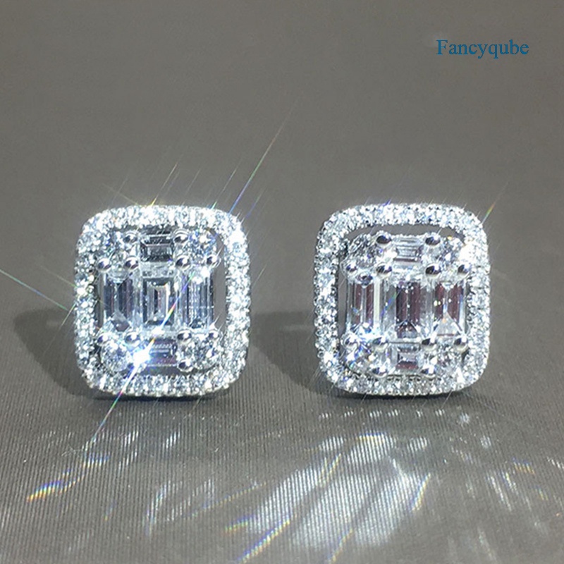 Fancyqube Anting Stud Bentuk Geometris Untuk Hadiah Ulang Tahun Wanita