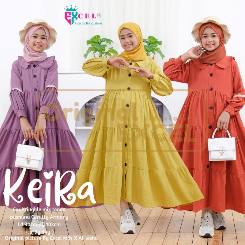 DRESS ANAK REMAJA KEIRA/CALISTA Free pasmina