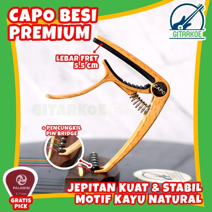 Capo Gitar Akustik Jepitan Kuat Multifungsi Premium Bahan Alloy