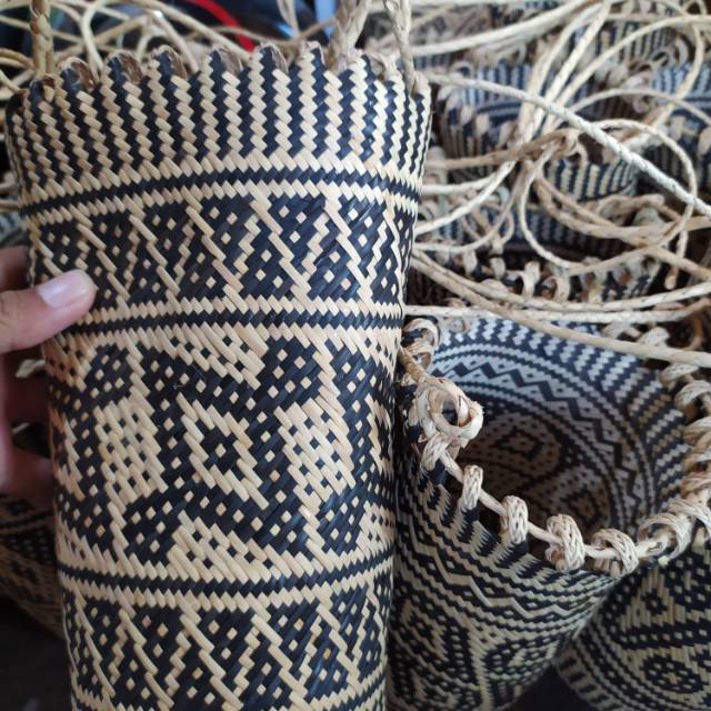 Tas anjat rotan kecil tipe selempang tas rotan sling bag