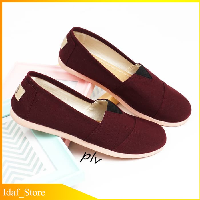 Vahn SUKI Sepatu Flat Shoes Kerja Wanita Casual Santai Hitam Abu FMD05 Shopee Indonesia