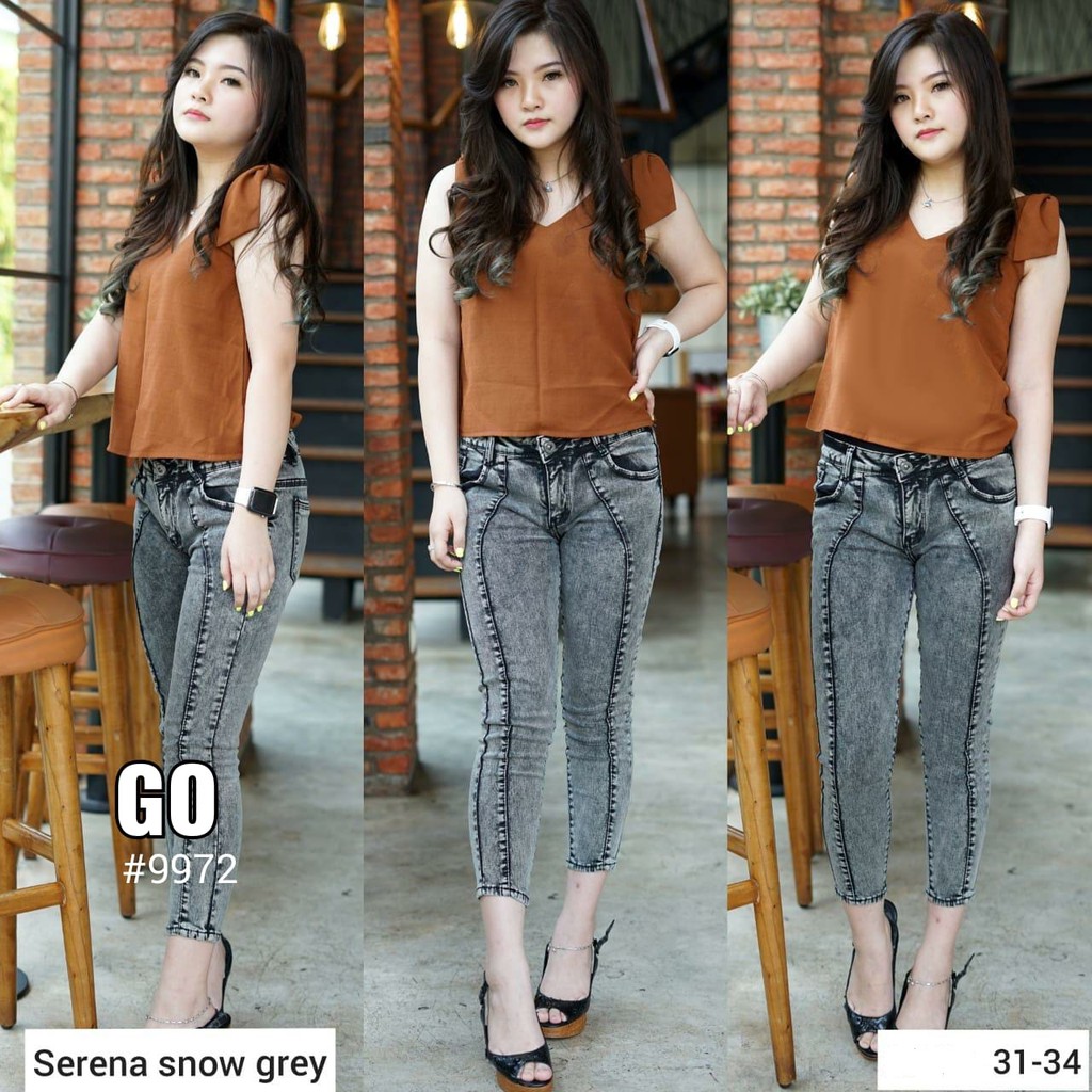 gof CELANA DMN Celana Jeans Wanita Celana Panjang