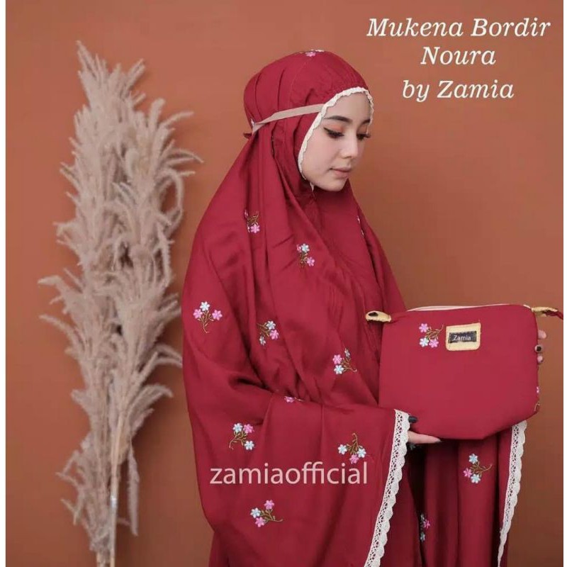 MURAHMUKENA NOURA BY ZAMIA MUKENA BORDIR  MUKENA DEWASA/