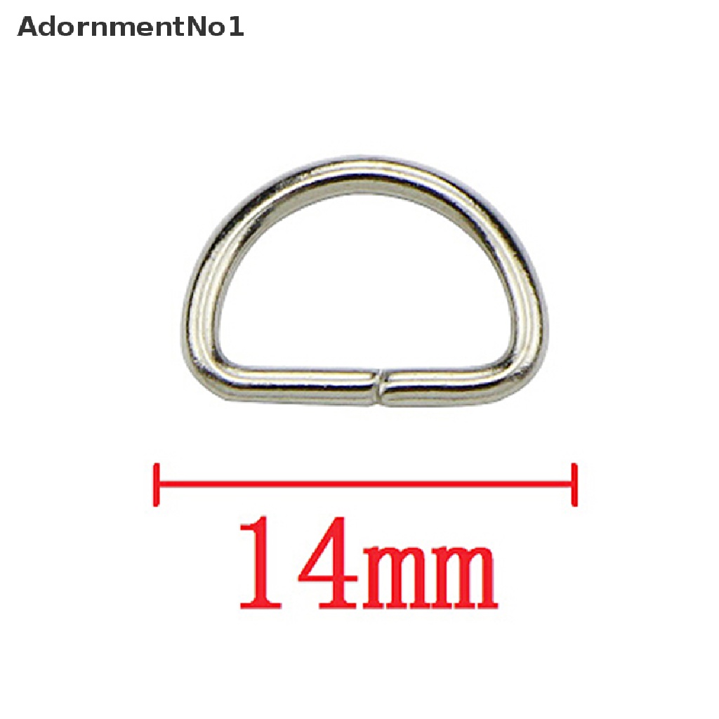 (AdornmentNo1) 10pcs / Set Buckle D-Ring Bahan Metal Untuk Tas / Dompet / Pakaian