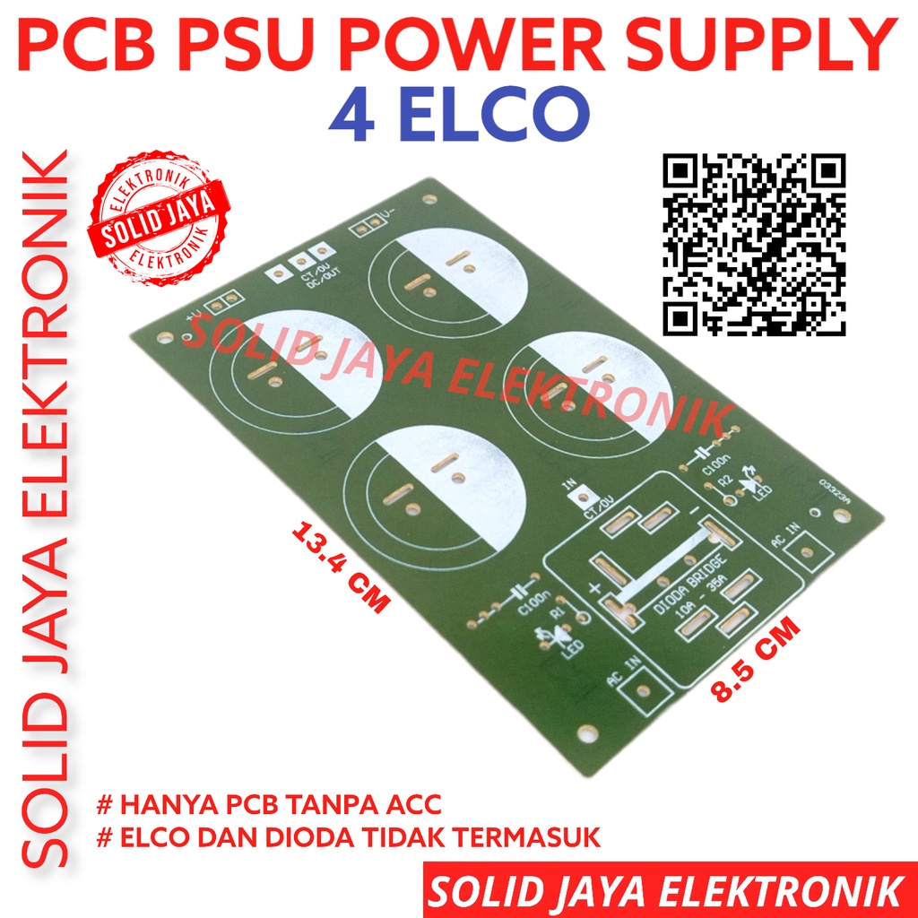 PCB PSU 4 ELCO CAPASITOR KAPASITOR ELKO 4ELCO 4ELKO POWER SUPLY REGULATOR POWER SUPPLY CIRCUIT PAPAN PCB ELCO REG PSU CIRCUIT BOARD PAPAN PCB