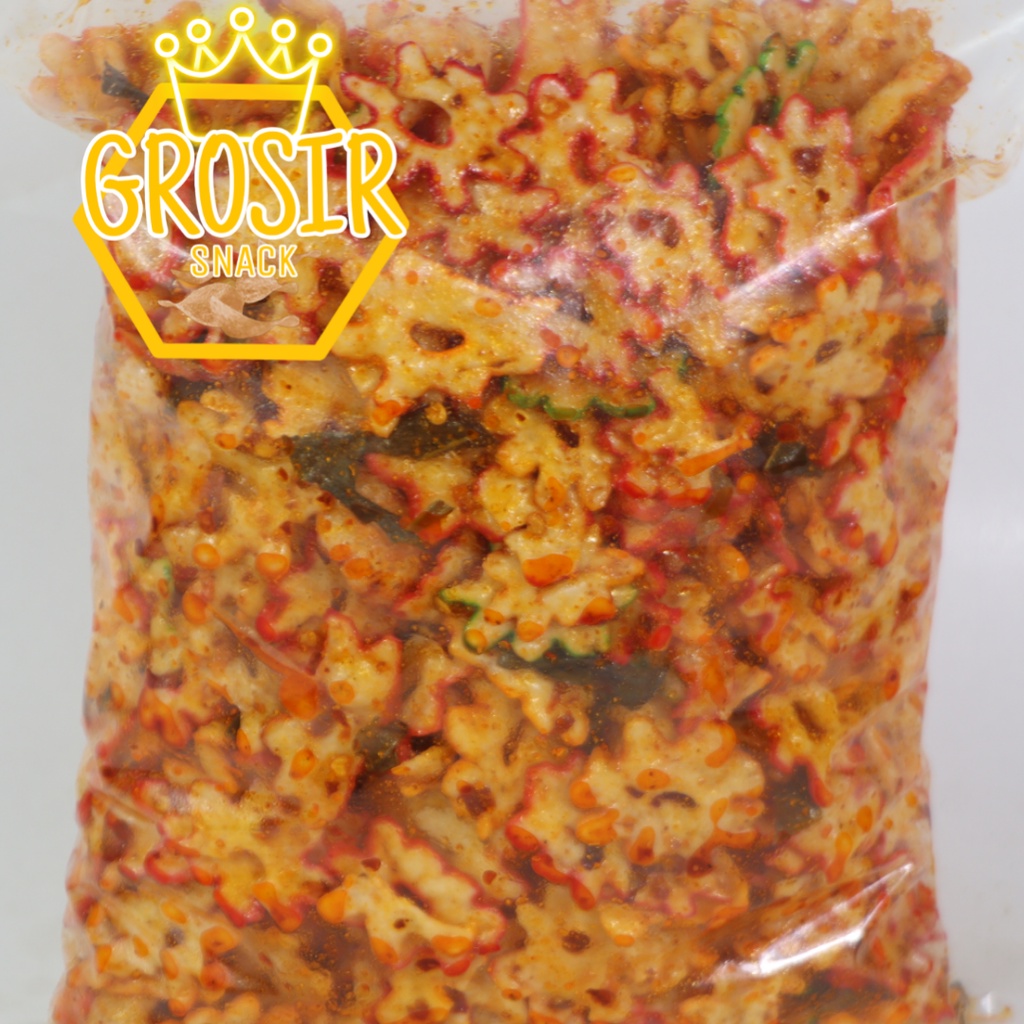 Keripik Bintang Seblak Kering Daun Jeruk 500gr+ Banyak Varian Rasa