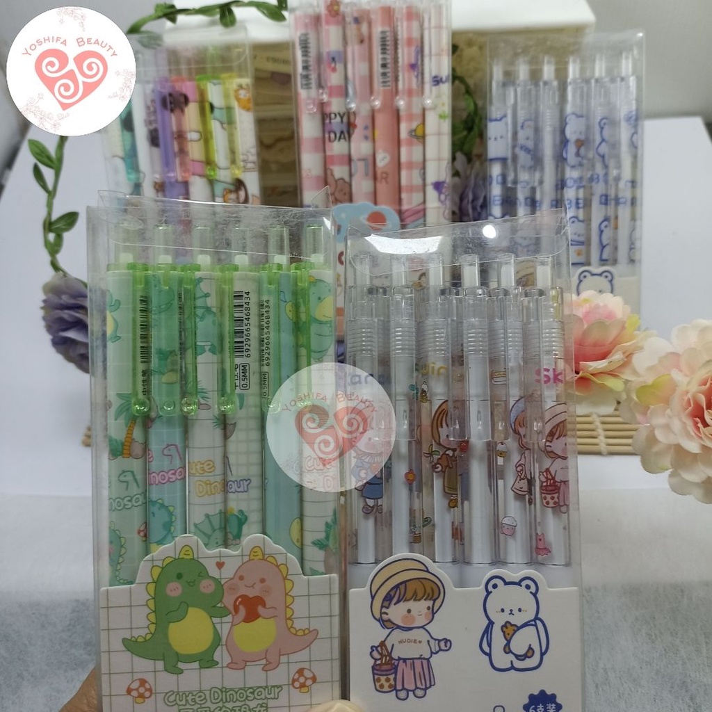 PULPEN GEL MEKANIK 0.5MM | BALLPOINT MEKANIK KOREA | PULPEN KOREA GEL | Pulpen Cute Lucu Kartun Korea