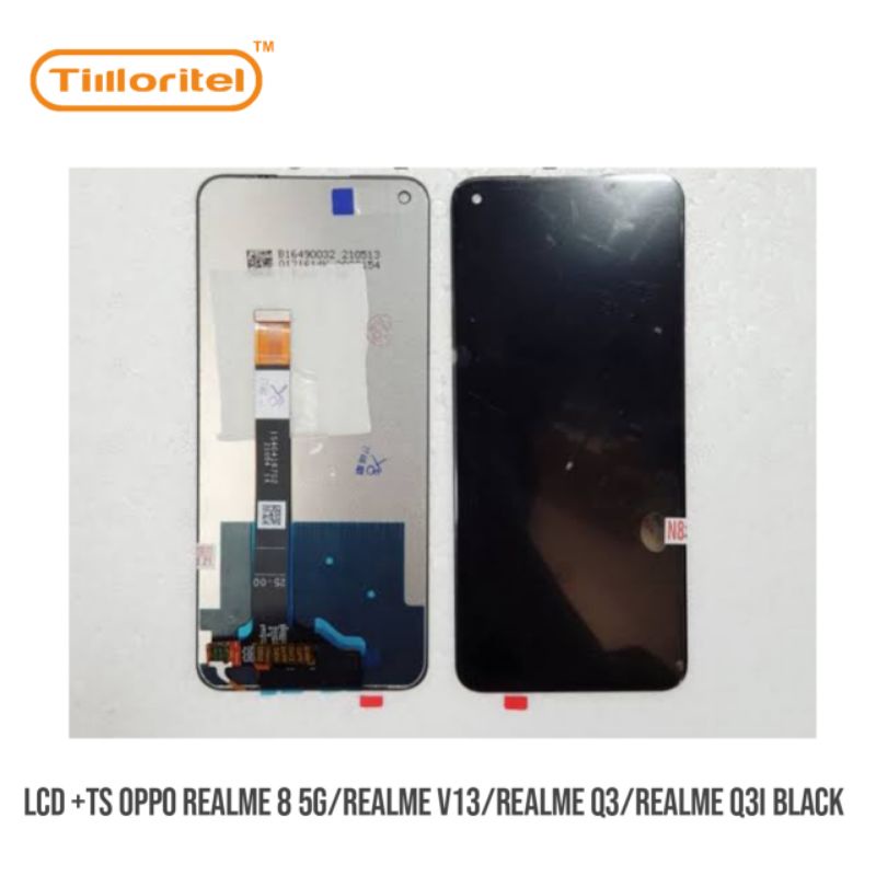 LCD + TS OPPO REALME 8 5G/REALME V13/REALME Q3/REALME Q3i BLACK (NO FINGER)