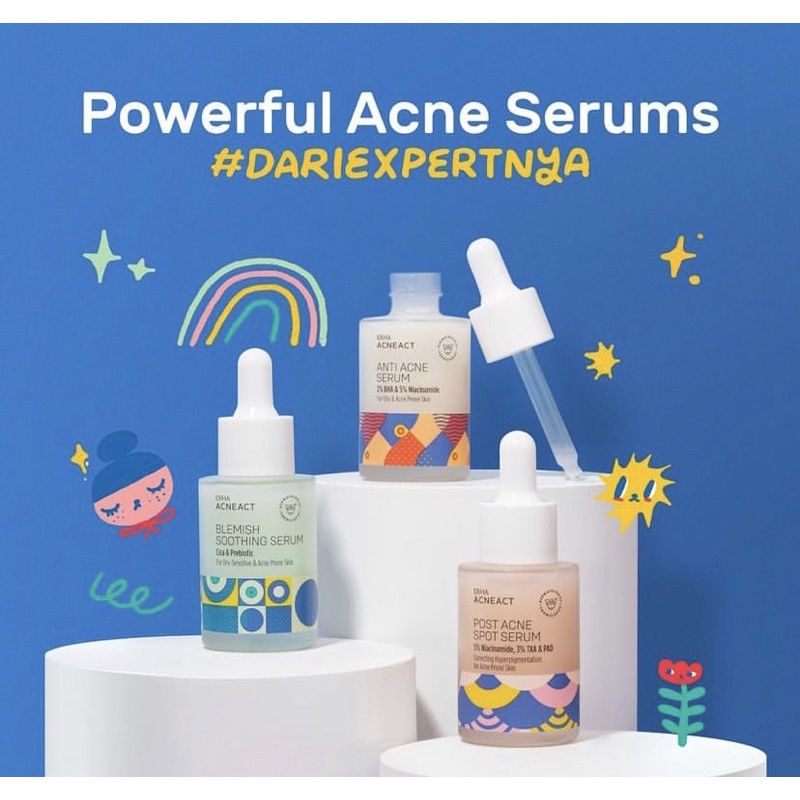 ERHA AcneAct serum series / serum jerawat | shooting serum | spot serum | anti acne serum