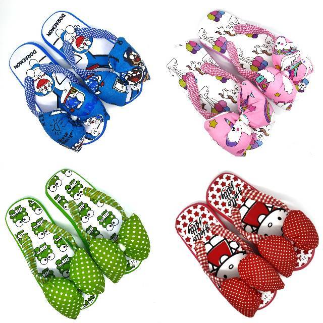 Sandal Pita anak unicorn doraemon hello kitty keroppi size 31-35