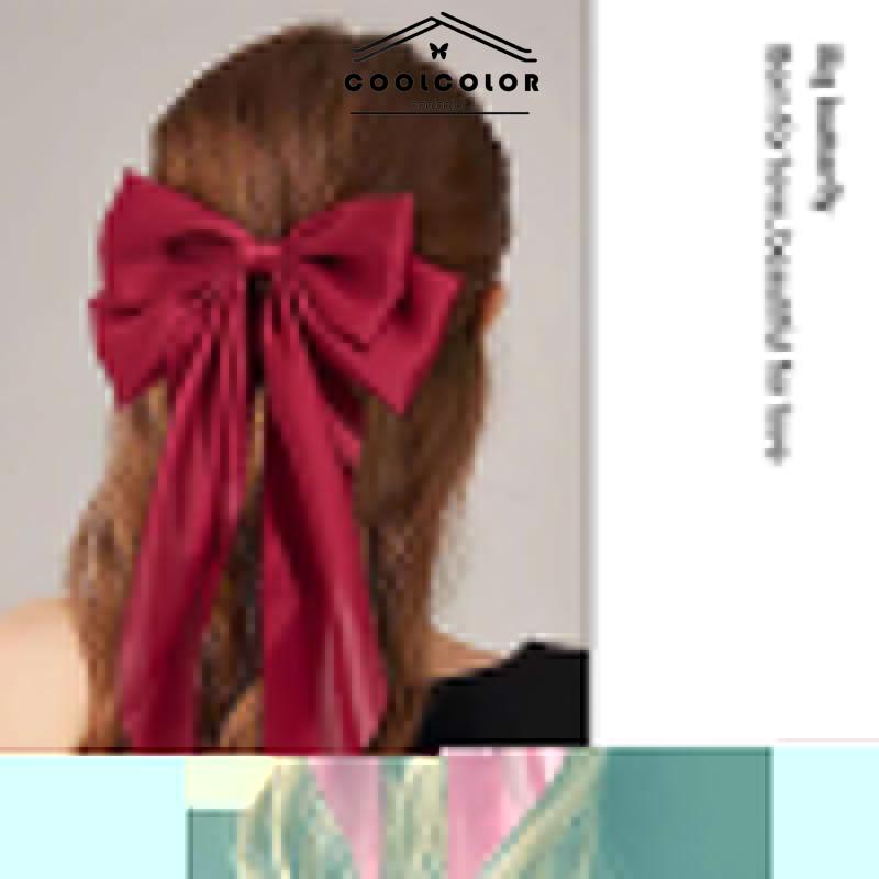 COD Jepit Rambut Pita Besar Korea Elegan Panjang Pita Rambut- cl