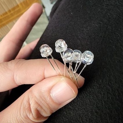 led 4.8mm putih - hijau , putih - putih , putih - biru