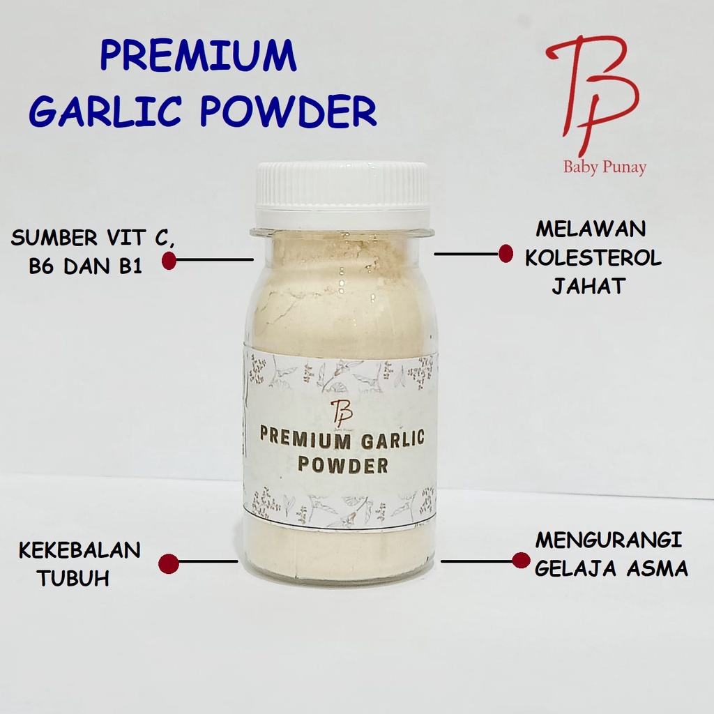 PREMIUM GARLIC POWDER 20GR | BAWANG PUTIH BUBUK MPASI | BUMBU MPASI BAYI | KALDU MPASI BAYI