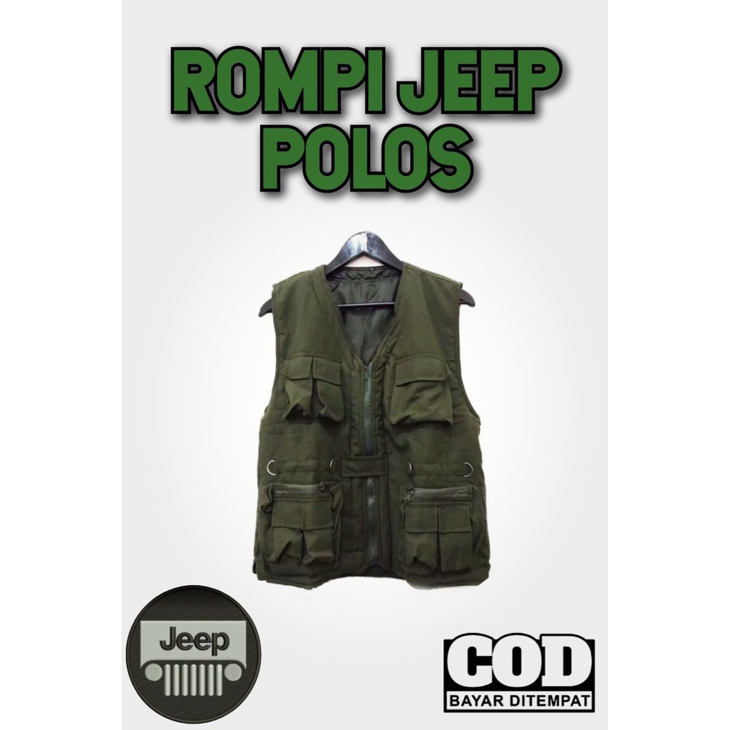 Rompi Jeep Polos Premium UNISEX Terbaru Terlaris