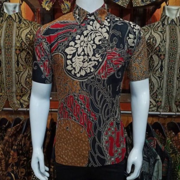 NEW ARRIVAL DISTRO BATIK PRIA BORDIR SOGAN HRB026 BATIKAF