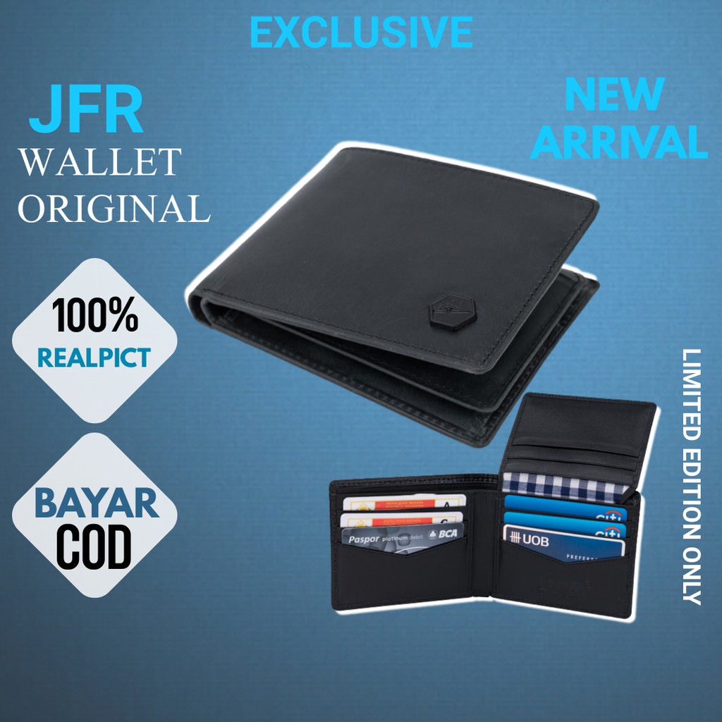 JFR Dompet Pria Kulit Asli Dompet Kulit Asli Pria Wallet Pria Organizer JS08