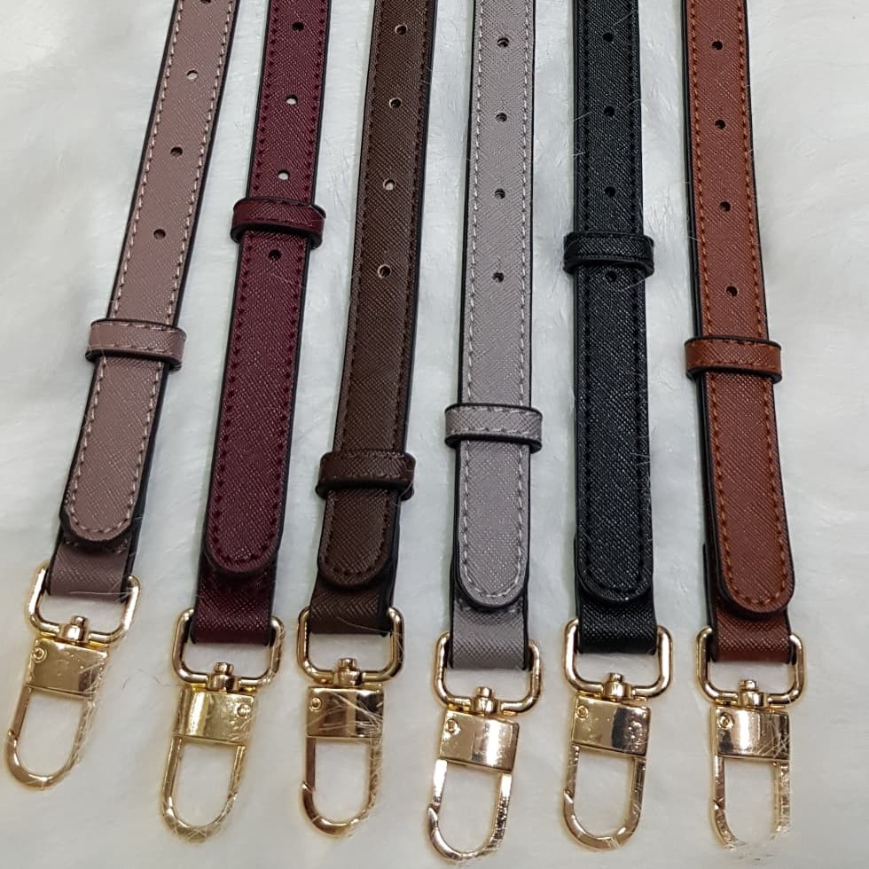 Maura slim 1.8cm saffiano adjustable bag strap