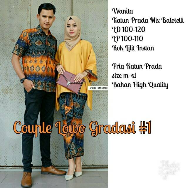 Couple Batik Jumbo Wanita RnB Batwing Murah Wanita Kekinian Sarimbit Lilit Prada Couple Lowo Gradasi