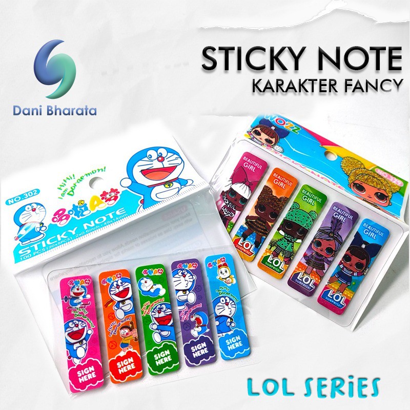 STICK NOTE / PEMBATAS BUKU KARAKTER BAHAN PLASTIK – KARAKTER LOL