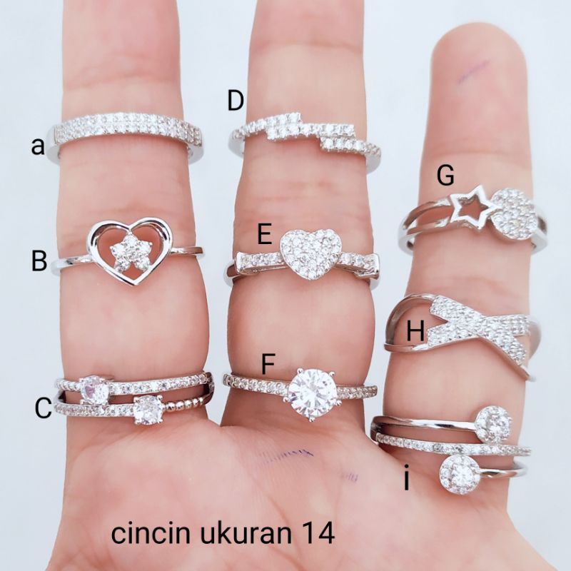 CINCIN PERAK ASLI 925 LAPIS EMAS PUTIH