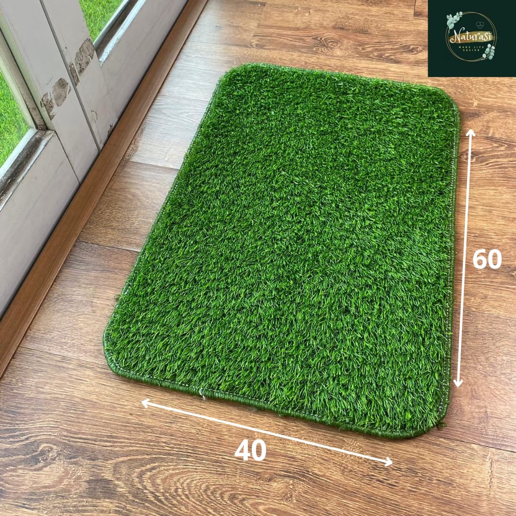 Keset Rumput Sintetis Anti Slip - 40 x 60 cm