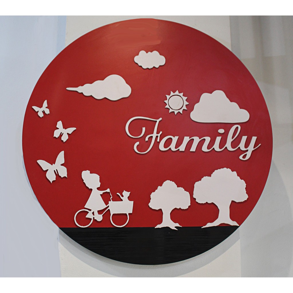 Hiasan Dinding Bulat - Hiasan Kayu dengan CNC Cutting