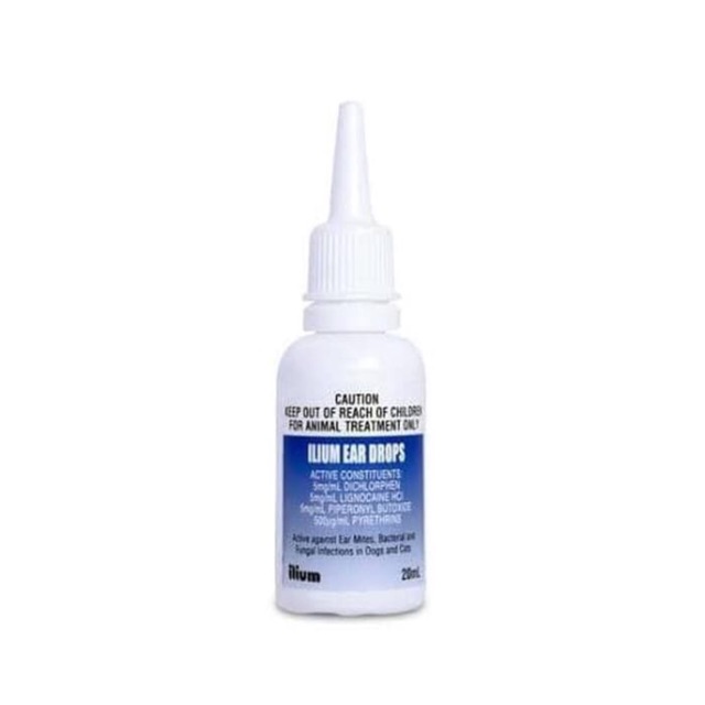 Ilium Ear Drops 20ml obat tetes telinga anjing kucing infeksi earmite ear drop