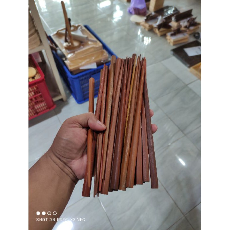 Sumpit Kayu / Sumpit Makan / Sumpit Mie / Sendok Makan Mie harg 1set