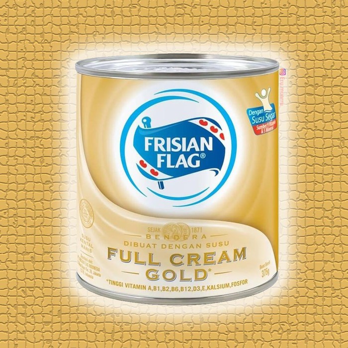 Frisian Flag Susu / Susu Bendera Full Cream Kaleng 370 Gram Gold