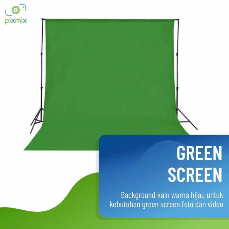 Background polos / background foto studio - 2.4 x1 Meter - Green