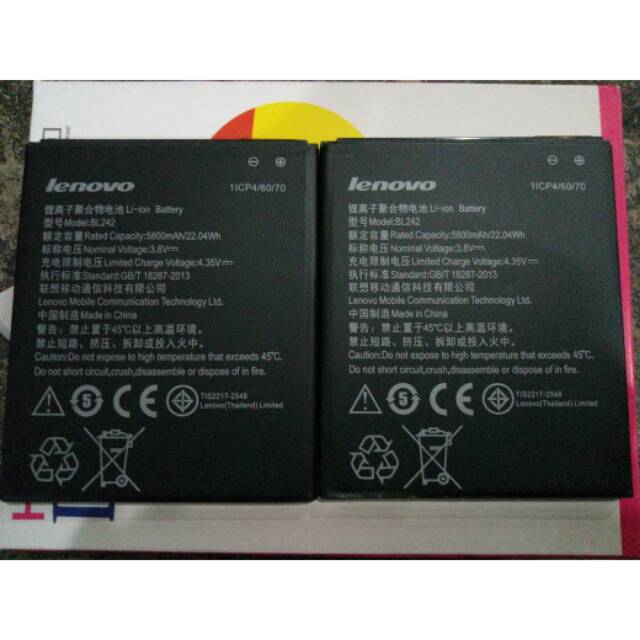 Batre baterai LENOVO A6000 A6000 PLUS BL 242 BL242 ORIGINAL