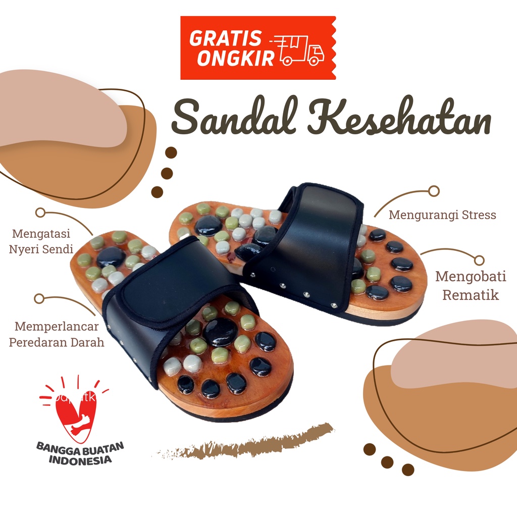 Sandal  Batu Terapi Kaki / Sandal Kesehatan Refleksi