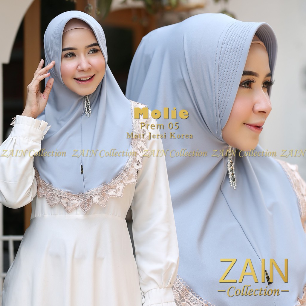 ZAIN COLLECTION TERBARU TERLARIS!! HIJAB INSTAN MINI BEST SELLER MOLIE PREM ORIGINAL VARIASI RENDA-4