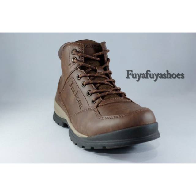 Sepatu Boots Pria Jackson Original WING 2JC Casual Boots Brown