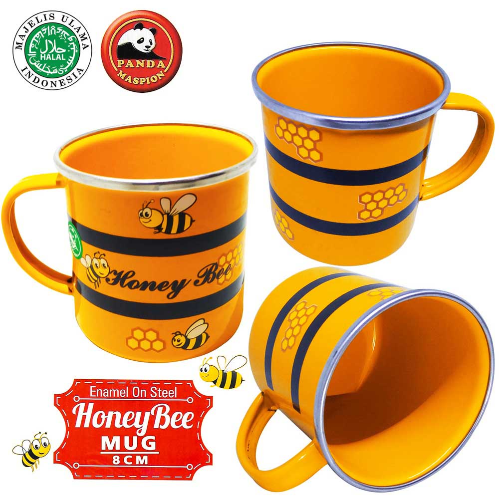 FM - Maspion Mug / temapt minum Enamel Honey Bee - 8 cm