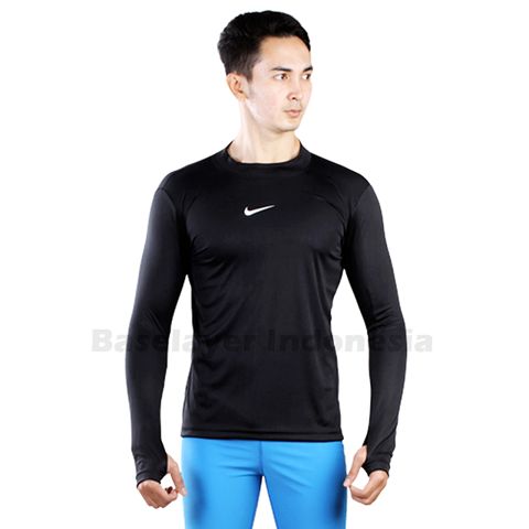 Longsleeve Thumbhole Nike Hitam