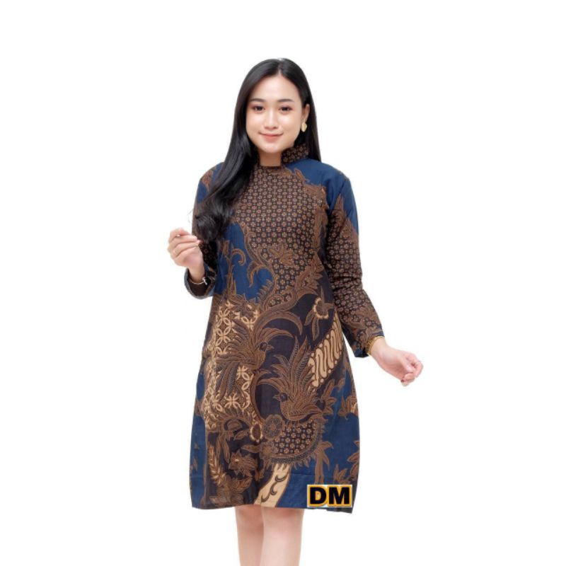 BAJU TUNIK CEWEK BATIK PEKALONGAN JUMBO SIZE M L XL XXL ATASAN BATIK WANITA