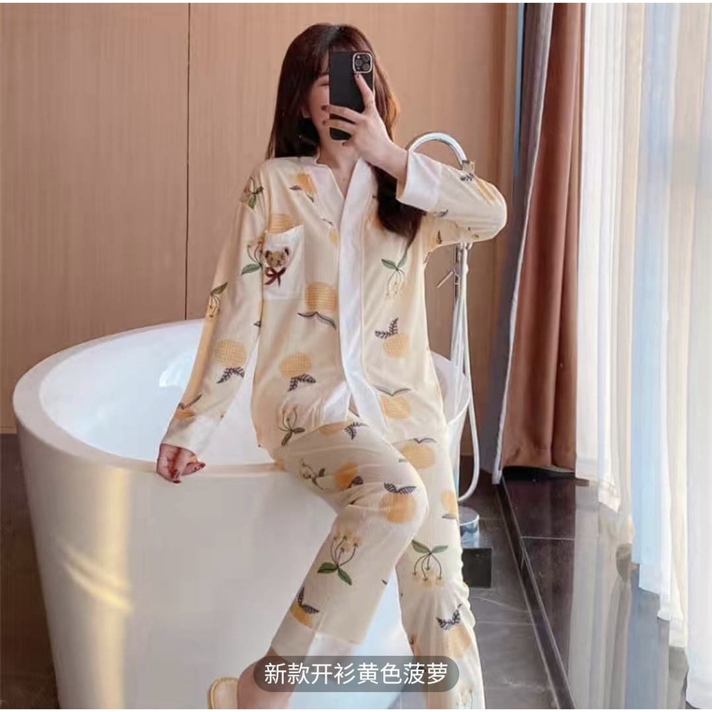 Baju tidur piyama pp model kimono bahan spandek import