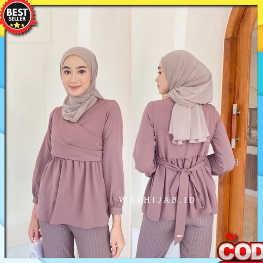 Kemeja Wanita Jumbo Atasan Big Size Terbaru  Premium Lengan Balon Kancing Rayon Kemeja Wanita  Blous