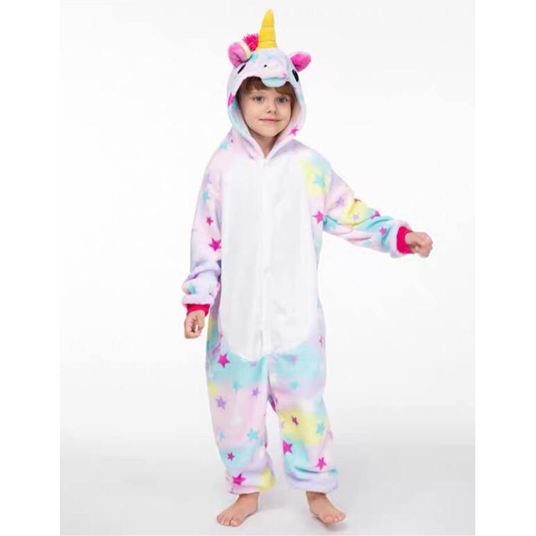 BAJU ONESIE UNICORN GALAXY STARS ANAK KUDA PONY PIYAMA KOSTUM COSPLAY