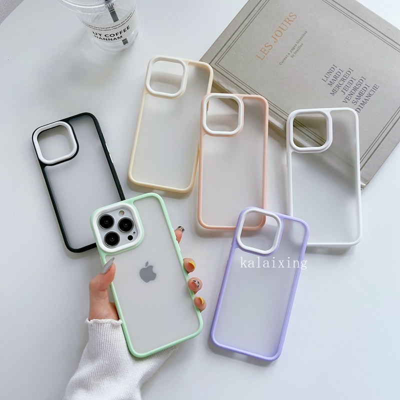 Hard Case Tahan Sidik Jari Warna Permen Untuk Iphone 11 Pro Max Xr X Xs Max 7plus 8plus