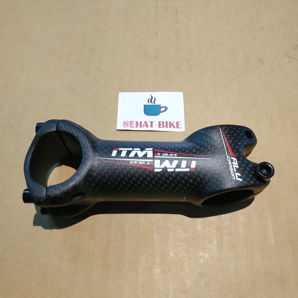 Stem Sepeda ITM 3k Weave Carbon Composite Panjang 90mm Original
