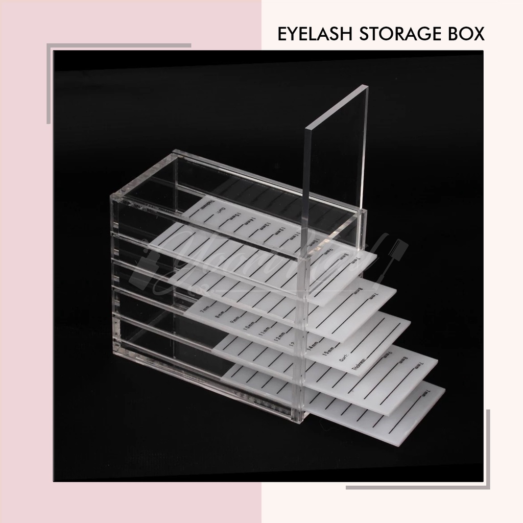 Eyelash storage box acrylic tempat penyimpanan bulumata eyelash extension bulu mata