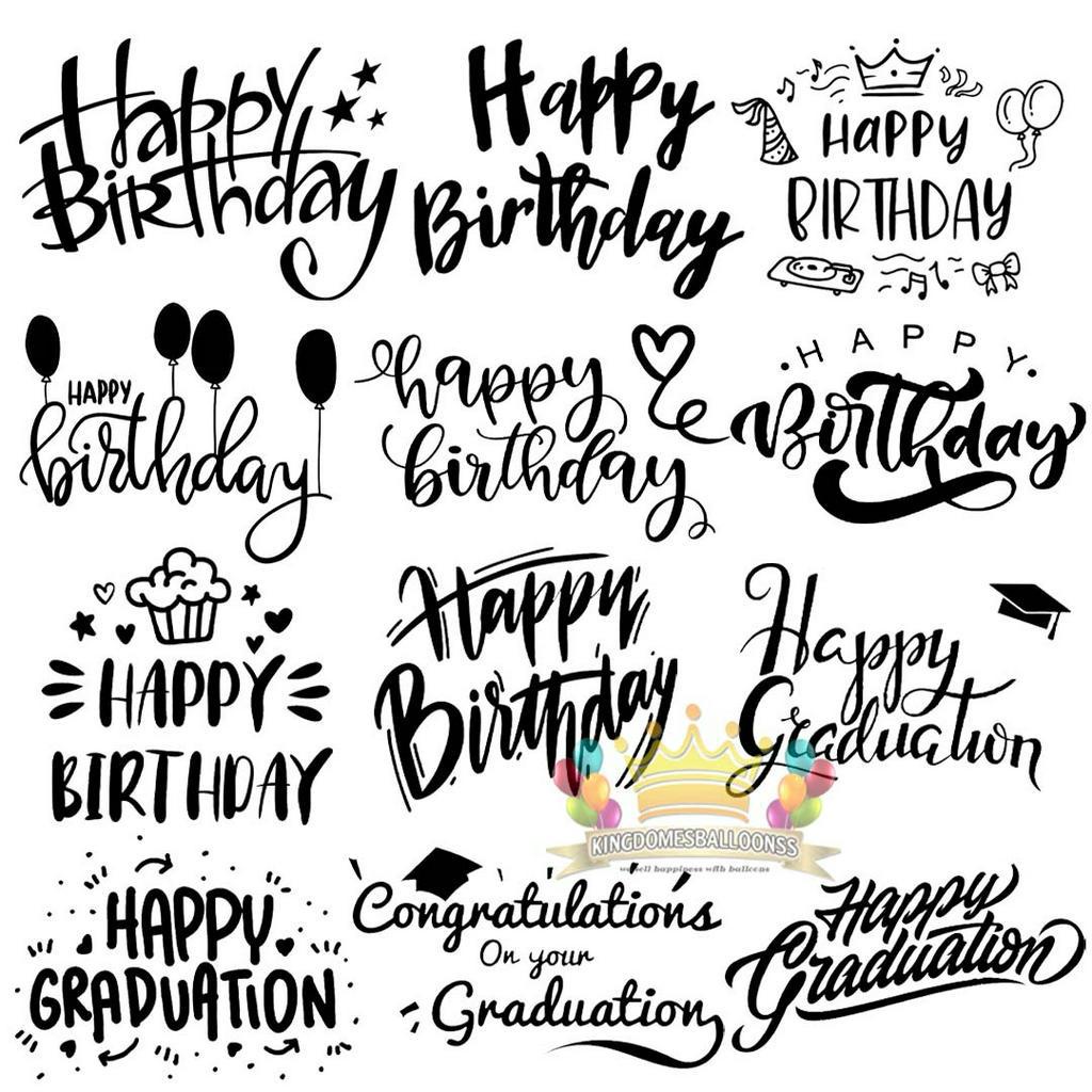 Sticker Happy Birthday Balon Bobo PVC Murah