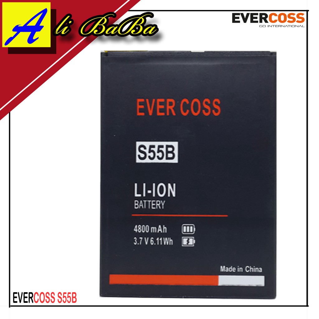 Baterai Handphone Evercoss S55B Genpro Bokeh Double Power Evercoss Batre Evercoss S55B Battery Cross