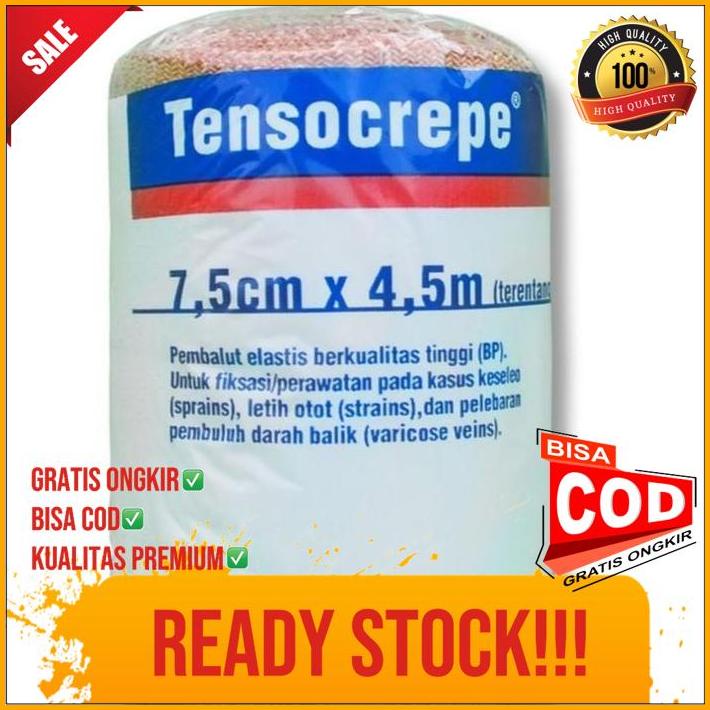 tensocrepe 75cm x 45m perban elastis perban coklat perban kain
