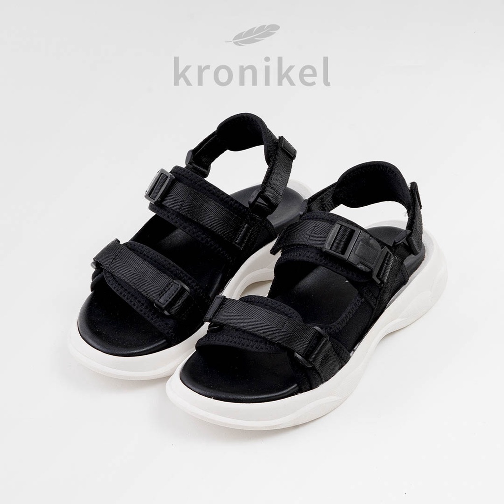 [PREMIUM LOKAL BRAND] KRONIKEL PROJECT // LEVI 2-in-1 Sandals - Classic Black